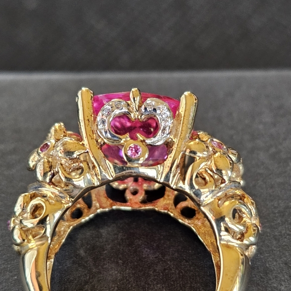 Vintage Technibond Pink Sapphire 💗 14k over Sterling Silver Sz 6! ✨️ - Picture 13 of 15